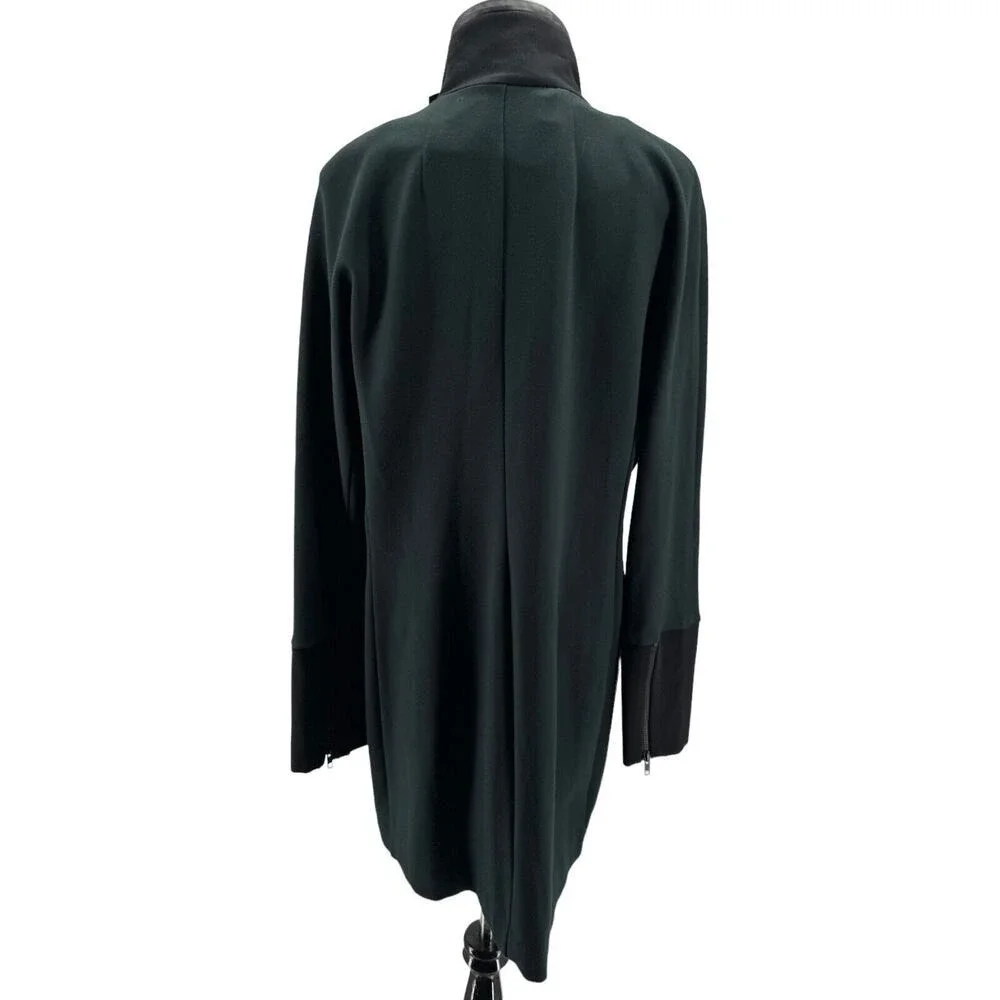 CAbi #3725 Women's Forest Green Long Sleeve Renaissance Coat Size Large